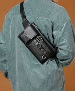 túi đeo chéo nam da cá sấu 4