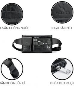 túi đeo chéo nam da cá sấu 9