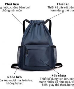 balo dây rút thể thao chống nước 2