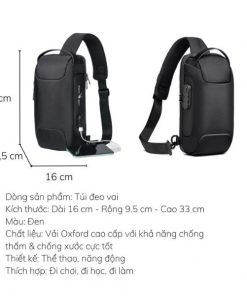 túi đeo chéo có khóa mật khẩu 1